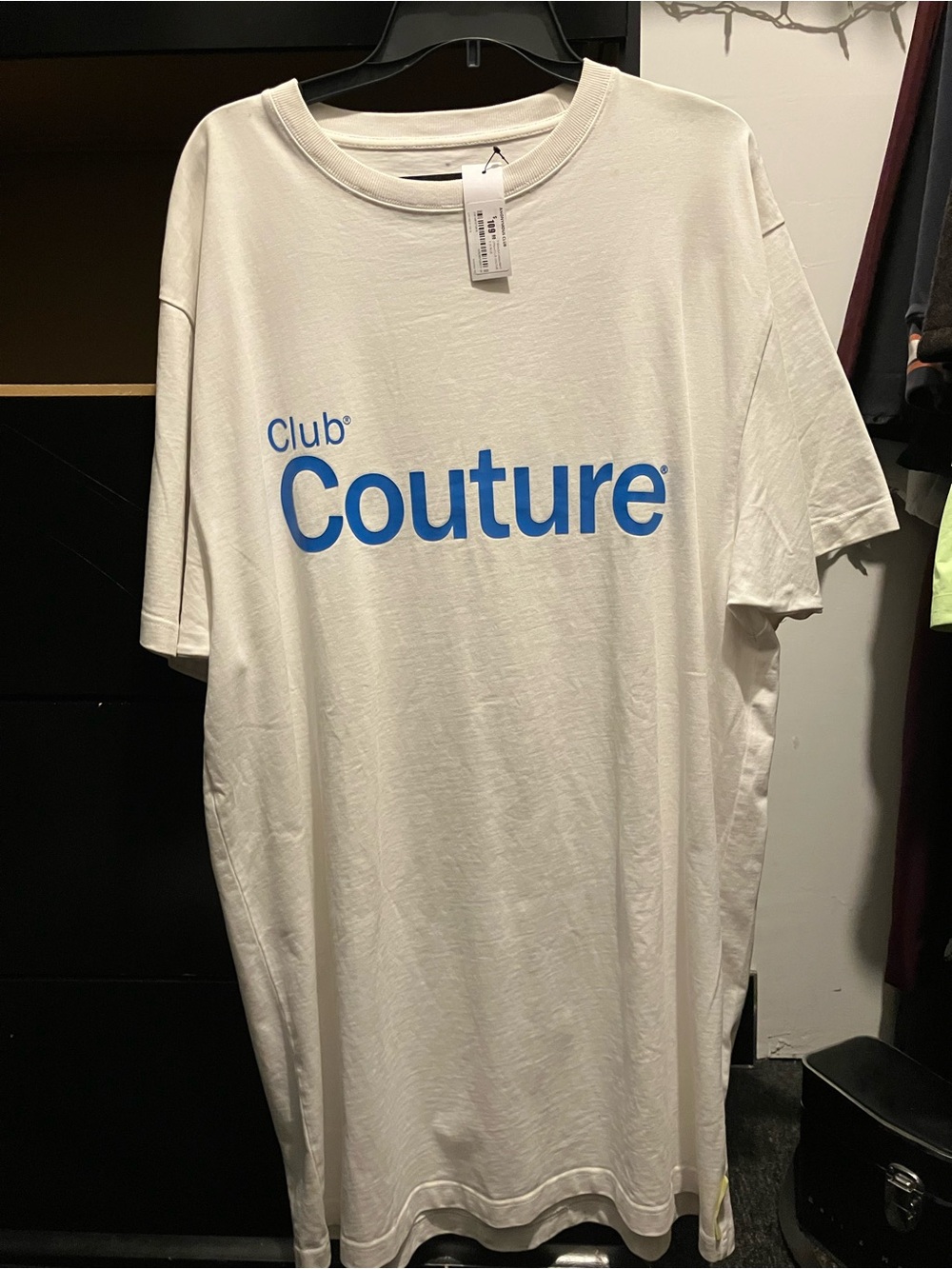 PLAYBOY White Short-Sleeve Tee with Blue 'Couture' Logo